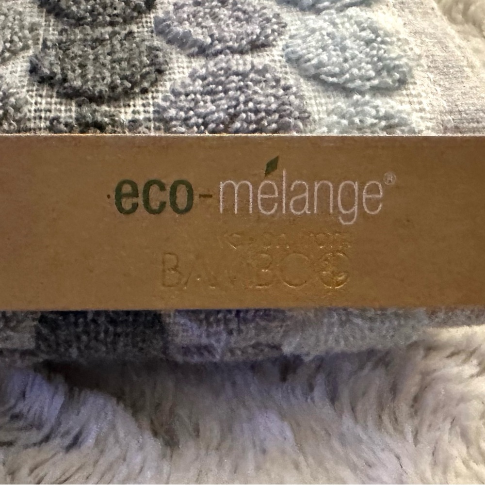 Eco-melange Bath Towels Set of 2 Gray Tones Circles Dots - Picture 7 of 12